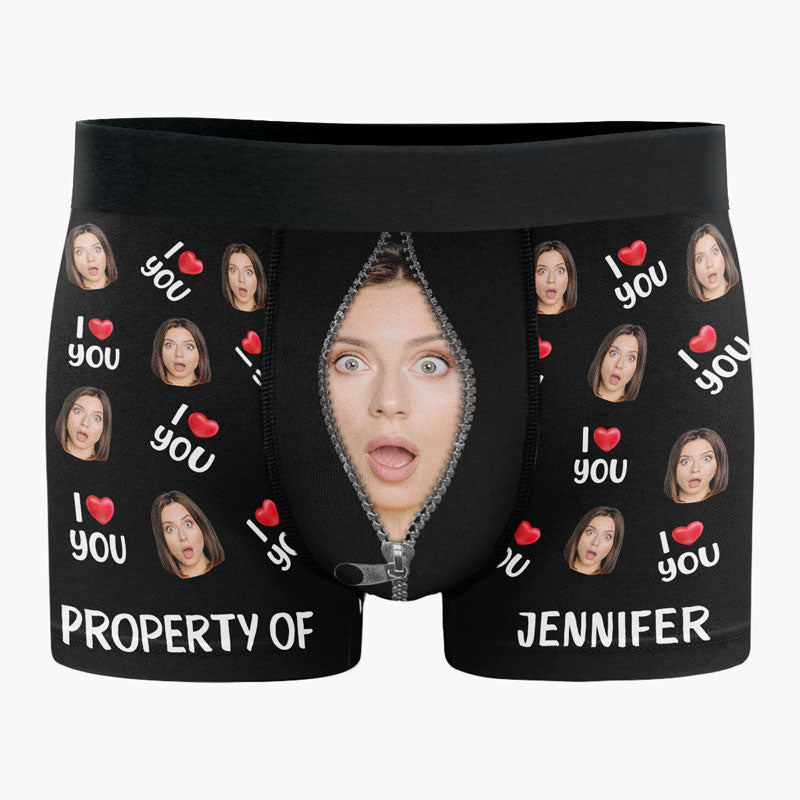Boxer personnalisé humoristique pour homme, cadeau d'anniversaire pour petit ami, mari ou anniversaire.
