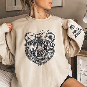 Le papa et la maman ours les plus cools - Sweat-shirt unisexe personnalisé avec motif sur la manche - Cadeau pour papa et maman