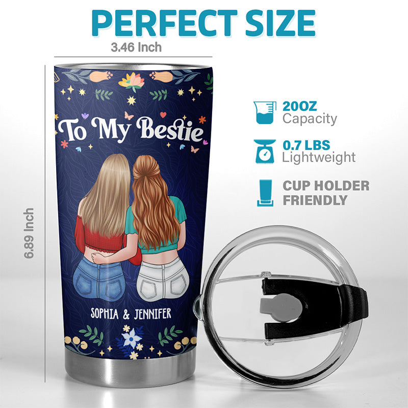 Thank You My Unbiological Sister - Bestie Personalized Custom Tumbler - Gift For Best Friends, BFF, Sisters