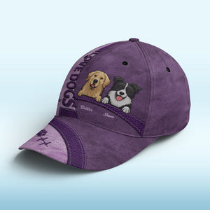 La vie est meilleure avec un chien gris - Casquette personnalisée pour chien, casquette classique à imprimé intégral - Nouveauté, cadeau pour les propriétaires et les amoureux des animaux