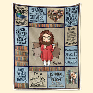 I'm A Bookaholic - Personalized Custom Blanket - Christmas Gift For Book Lovers