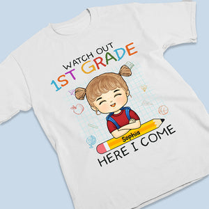 Attention, maternelle, j'arrive ! T-shirt enfant personnalisé ! Cadeau pour enfant, cadeau de rentrée scolaire