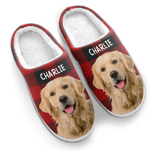 Chaussons personnalisés pour chiens et chats : « Le bonheur est un chiot bien au chaud » – Chaussons moelleux personnalisés pour chiens et chats – Cadeau pour propriétaires et amoureux des animaux