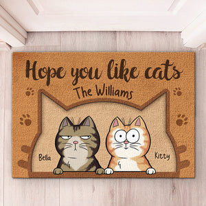 Gardez votre calme et aimez les chats ! Tapis décoratif personnalisé pour chat ! Cadeau pour les propriétaires et les amoureux des animaux.