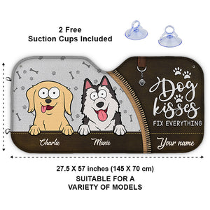 Life Is Better With Fur Babies - Dog & Cat Personalized Custom Auto Windshield Sunshade, Car Window Protector - Gift For Pet Owners, Pet Lovers