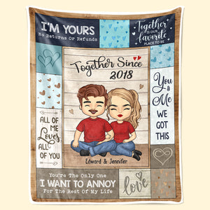 Je tombe toujours amoureux de toi tous les jours - Couverture personnalisée pour couple - Cadeau pour mari et femme, anniversaire