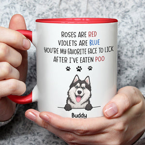 Tu es mon visage préféré à lécher - Tasse personnalisée pour chien - Cadeau pour les propriétaires d'animaux et les amoureux des animaux