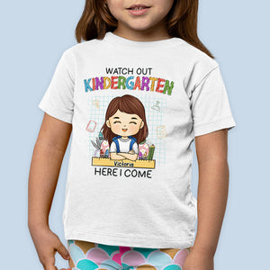 Attention, j'arrive en première année ! T-shirt enfant personnalisé ! Cadeau pour enfant, cadeau de rentrée scolaire