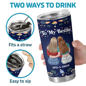Thank You My Unbiological Sister - Bestie Personalized Custom Tumbler - Gift For Best Friends, BFF, Sisters