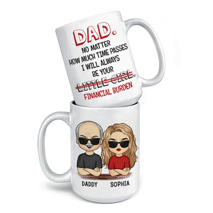 Proud Dad Of A Freaking Awesome Daughter - Family Personalized Custom Mug - Father's Day, Birthday Gift For Dad