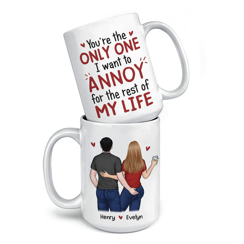 Je promets d'être toujours à tes côtés - Mug personnalisé pour couple - Cadeau pour mari et femme, anniversaire