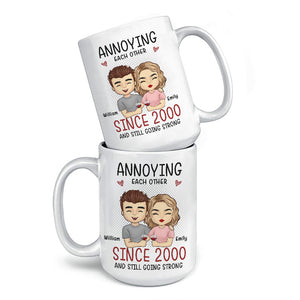 S'agacer l'un l'autre et rester fort - Tasse personnalisée pour couple - Cadeau pour mari et femme, anniversaire