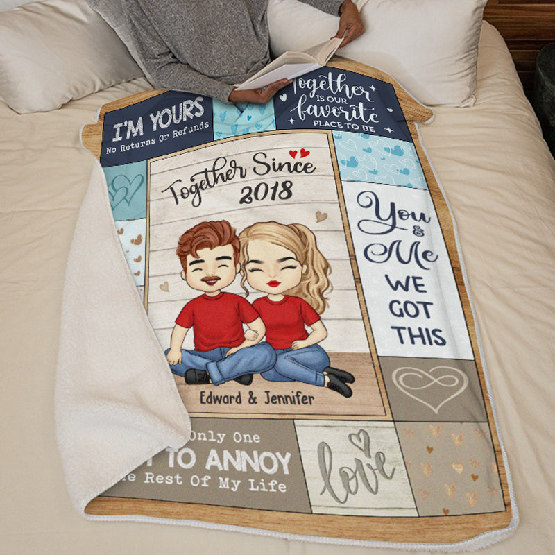 Je tombe toujours amoureux de toi tous les jours - Couverture personnalisée pour couple - Cadeau pour mari et femme, anniversaire
