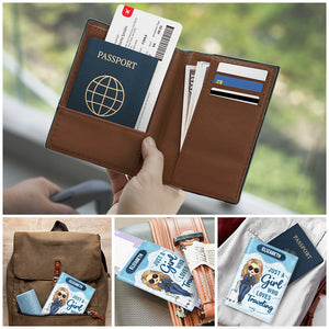 C'est sur ma liste - Cadeau pour meilleure amie - Étui de passeport personnalisé, porte-passeport - Cadeau pour couples, étui de passeport en cuir personnalisé - Cadeaux de voyage (Femme - Pastel)