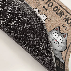 Welcome To The Cat House - Cat Personalized Custom Decorative Mat - Gift For Pet Owners, Pet Lovers