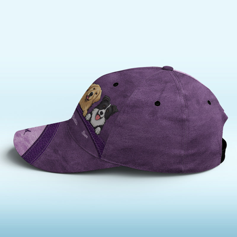 La vie est meilleure avec un chien gris - Casquette personnalisée pour chien, casquette classique à imprimé intégral - Nouveauté, cadeau pour les propriétaires et les amoureux des animaux