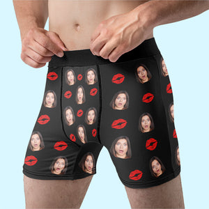 Photo personnalisée « Tu es à moi, chérie » - Boxer personnalisé amusant, boxer pour homme - Cadeau d'anniversaire pour petit ami, mari, anniversaire