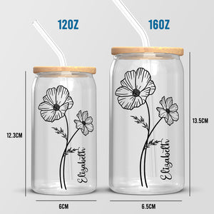 Là où les fleurs fleurissent, l'espoir aussi - Tasse en verre personnalisée, tasse à café glacé - Cadeau d'anniversaire, cadeau pour vous-même