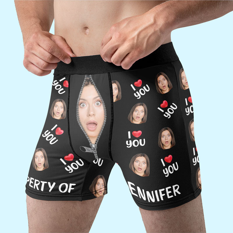 Boxer personnalisé humoristique pour homme, cadeau d'anniversaire pour petit ami, mari ou anniversaire.