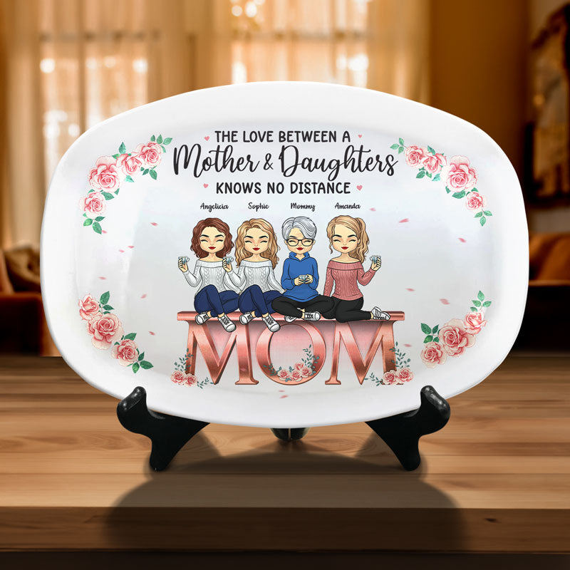 L'amour entre mère et fille - Plateau personnalisé pour la famille - Cadeau de fête des mères et d'anniversaire pour maman