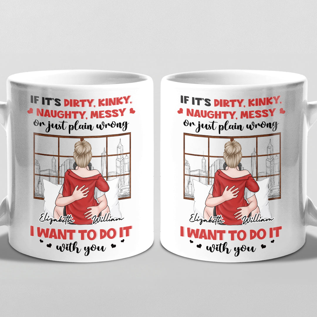 Je veux juste être avec toi - Tasse personnalisée pour couple - Cadeau pour mari et femme, anniversaire