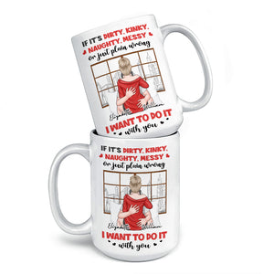 Je veux juste être avec toi - Tasse personnalisée pour couple - Cadeau pour mari et femme, anniversaire