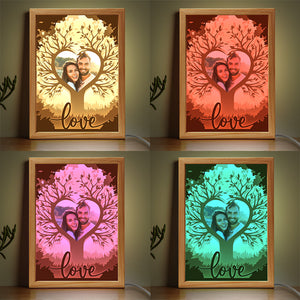 Cadre photo personnalisé « Mon amour » pour couple, boîte lumineuse personnalisée, cadeau pour mari et femme, anniversaire