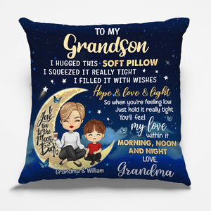 When You're Feeling Low Just Hold It Really Tight - Family Personalized Custom Pillow - Gift From Grandma