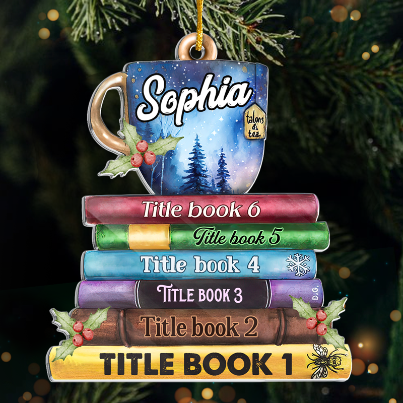 Les livres sont une magie portable unique - Ornement personnalisé personnalisé - Forme personnalisée en acrylique - Cadeau de Noël pour les amoureux des livres