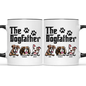 Voici le Dogfather - Tasse personnalisée avec accents pour chien - Cadeau pour les propriétaires d'animaux et les amoureux des animaux