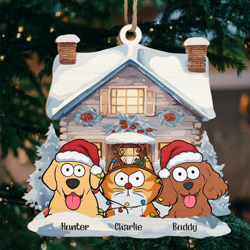 Passez un Noël miaouant ! Décoration personnalisée pour chien et chat ! Bois de forme personnalisée ! Cadeau de Noël pour les propriétaires et les amoureux des animaux.