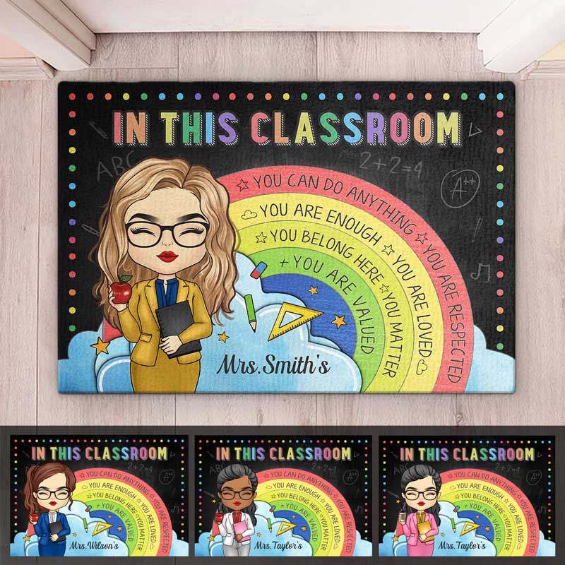Vous pouvez tout faire - Tapis décoratif personnalisé pour la maison - Cadeau de pendaison de crémaillère pour enseignant, rentrée scolaire