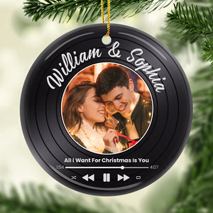 Custom Photo You Are My Best Adventure - Couple Personalized Custom Ornament - Ceramic Round Shaped - Christmas Gift For Husband Wife, Anniversary