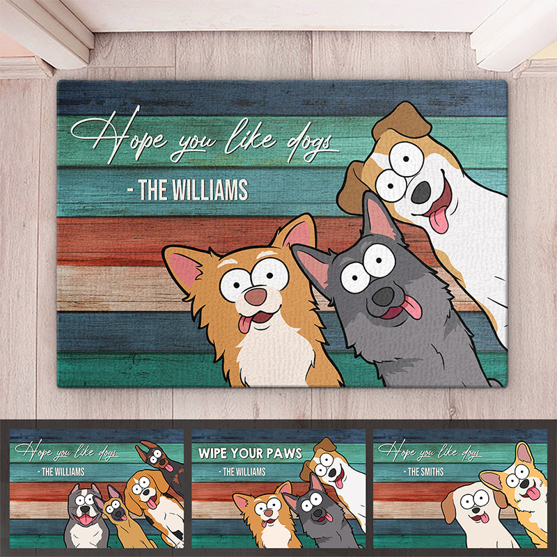 Wipe Your Paws - Dog Personalized Custom Home Decor Decorative Mat - Gift For Pet Owners, Pet Lovers
