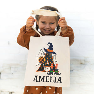 C'est ici que la magie opère - Sac fourre-tout personnalisé pour la famille - Cadeau d'Halloween pour enfant