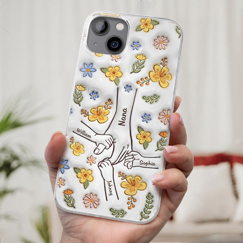 Meilleure maman du monde - Coque de téléphone transparente personnalisée avec effet gonflé en 3D - Cadeau pour la fête des mères, maman ou grand-mère