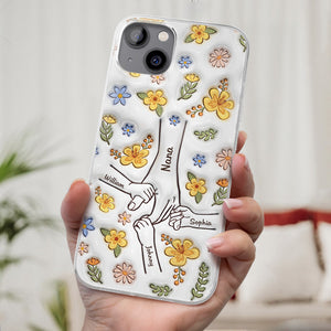 Meilleure maman du monde - Coque de téléphone transparente personnalisée avec effet gonflé en 3D - Cadeau pour la fête des mères, maman ou grand-mère