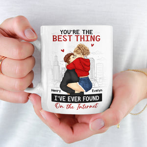 Je suis si heureux de t'avoir trouvé - Tasse personnalisée pour couple - Cadeau pour mari et femme, anniversaire