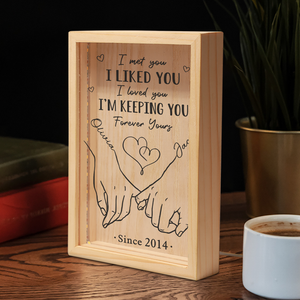 Je te garde à jamais à toi - Cadre photo personnalisé pour couple - Cadeau pour mari et femme, anniversaire