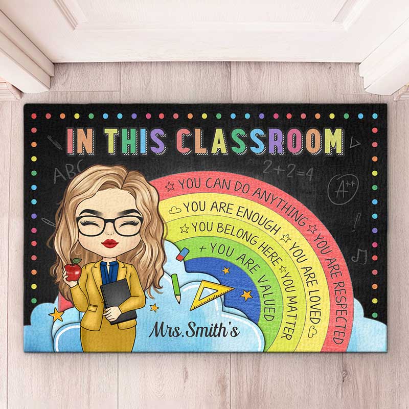 Vous pouvez tout faire - Tapis décoratif personnalisé pour la maison - Cadeau de pendaison de crémaillère pour enseignant, rentrée scolaire