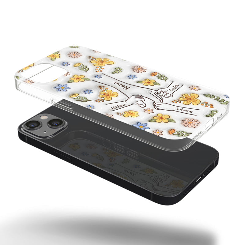 Meilleure maman du monde - Coque de téléphone transparente personnalisée avec effet gonflé en 3D - Cadeau pour la fête des mères, maman ou grand-mère