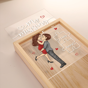 Ma pièce manquante - Cadre photo personnalisé pour couple - Cadeau pour mari et femme, anniversaire