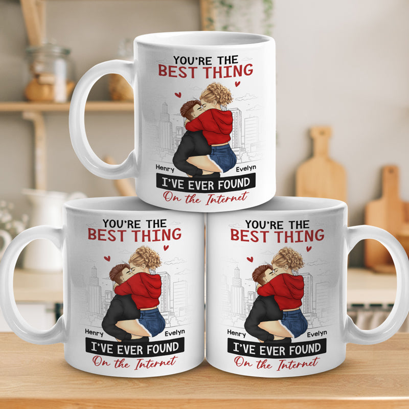 Je suis si heureux de t'avoir trouvé - Tasse personnalisée pour couple - Cadeau pour mari et femme, anniversaire