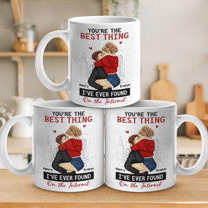 Je suis si heureux de t'avoir trouvé - Tasse personnalisée pour couple - Cadeau pour mari et femme, anniversaire