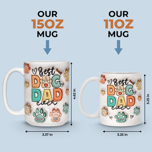 Cat Dad Eat Drink And Be Merry - Dog & Cat Personalized Custom 3D Inflated Effect Printed Mug - Christmas Gift For Pet Owners, Pet Lovers