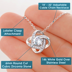 De notre premier baiser jusqu'à notre dernier souffle - Collier personnalisé avec nœud d'amour pour couple - Cadeau pour mari et femme, anniversaire