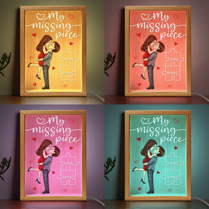 Ma pièce manquante - Cadre photo personnalisé pour couple - Cadeau pour mari et femme, anniversaire