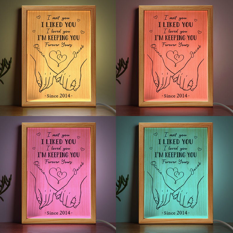 Je te garde à jamais à toi - Cadre photo personnalisé pour couple - Cadeau pour mari et femme, anniversaire