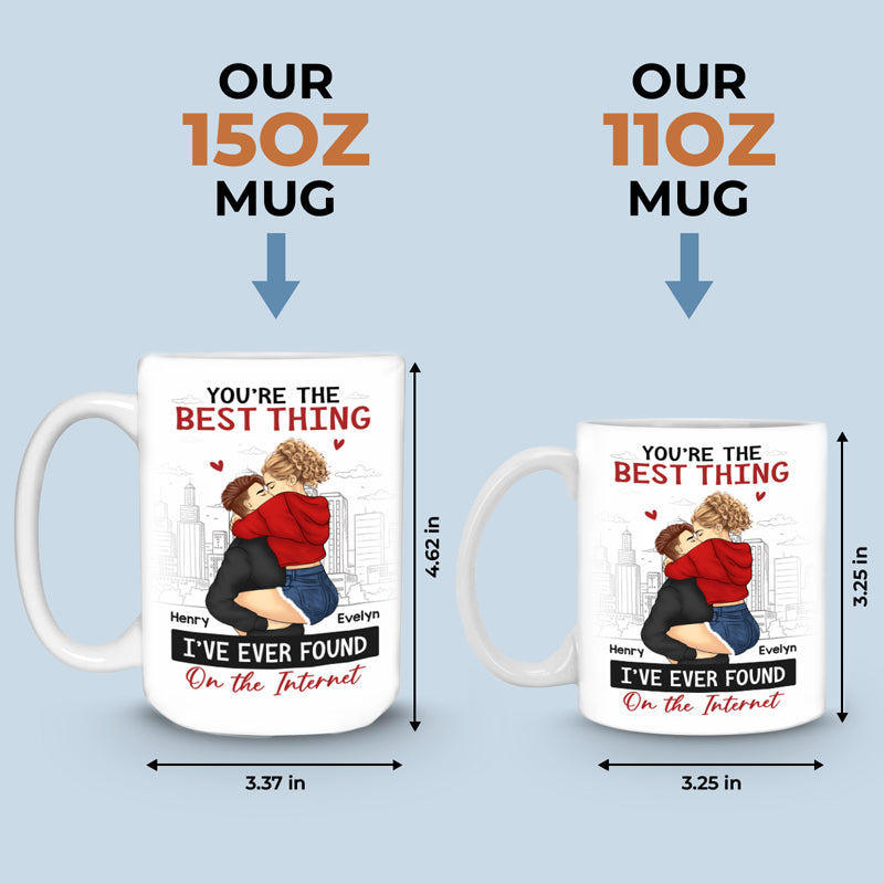 Je suis si heureux de t'avoir trouvé - Tasse personnalisée pour couple - Cadeau pour mari et femme, anniversaire