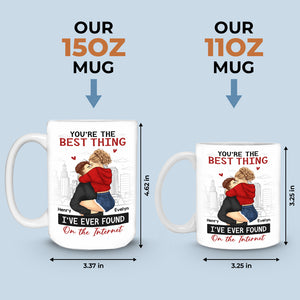 Je suis si heureux de t'avoir trouvé - Tasse personnalisée pour couple - Cadeau pour mari et femme, anniversaire